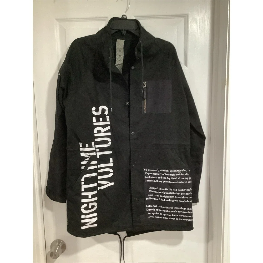 Crooks & Castles Mens Medium Vultures Trench Jacket